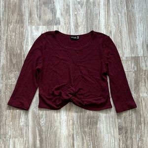 Maroon crop top